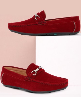 LE GREEM Comfortable|Ultra Light Weight|Breathable Loafers For Men(Maroon , 10)