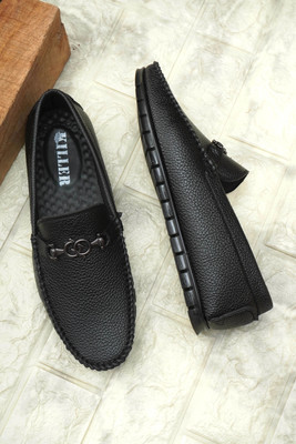 KILLER Loafer Shoes for Men | Formal & Casual Lightweight, Stylish & Comfortable SlipOn Loafers For Men(Black , 10)