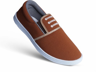 LIBERTY Liberty Slip On Sneakers For Men(Tan , 10)