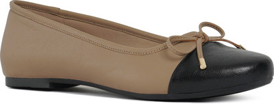 London Rag Bow Detail Ballet Flats Bellies For Women(Beige , 6)