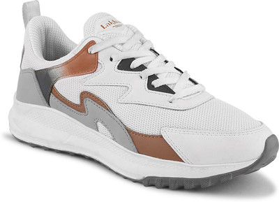 Lakhani Aashirwad E-Active-02 Walking,Stylish Running Shoes for Men|Soft Cushioned Insole Training & Gym Shoes For Men(White , 9)