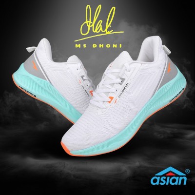 asian Running Shoes For Men(White, Blue)