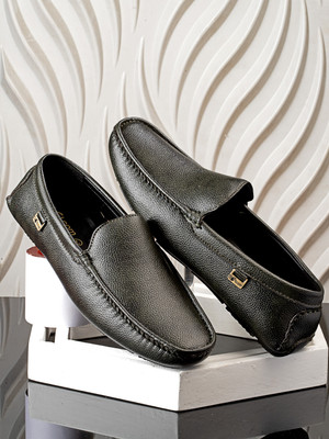 action DRIVE 161 Trendy Comfortable Stylish Casual Slip On Loafers Loafers For Men(Black , 7)