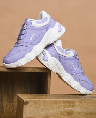 AEROKICK Sneakers, Comfortable Lightweight Casual Sports Shoe, Lace-Up Sneaker for Women Sneakers For Women(Purple , 7)