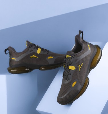 Combit DOLLAR-01_D.Gry/YELLOW Walking,Trekking,Comfort,Outdoor,Trendy,Lightweight Running Shoes For Men(Grey)