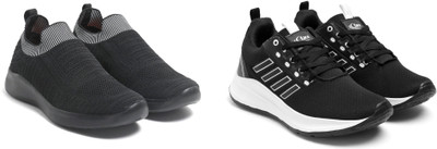 Face Stylish Sports Shoes for Men – Ideal for Running, Gym & Training Sneakers For Men(Black, Black , 7)