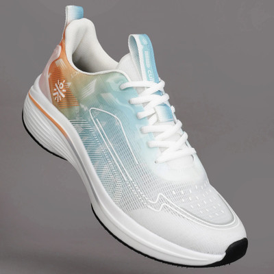 Cult Xypher Running Shoes Enhanced Cushioning Enhanced Grip Lightweight High Traction Running Shoes For Men(White, Orange , 10)