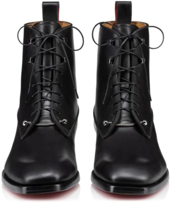 ITALIAN Men's Black Leather Valerio Casual Boots For Men Boots For Men(Black)