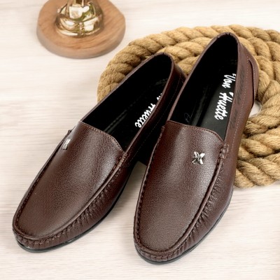 VON HUETTE Lightweight,Comfort,Summer,Trendy,Walking,Outdoor,Stylish,Training,Daily Use Loafers For Men(Brown)