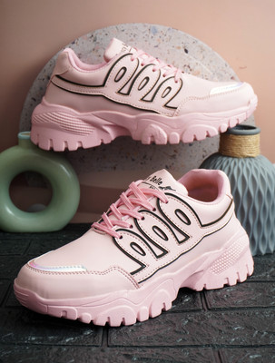 Saucy Belle Sports Shoes for Women Lightweight & Cushioned Sneakers For Women Sneakers For Women(Pink , 5)