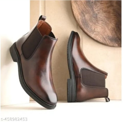 NETRO Stylish Boots for Mens Boots For Men(Brown , 8)