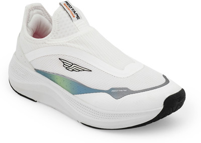 RED TAPE Women's Slip-On Walking Shoes for Lightweight Comfort Walking Shoes For Women(White, Blue , 3)
