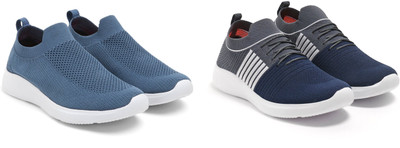 Face Stylish Sports Shoes for Men – Ideal for Running, Gym & Training Sneakers For Men(Blue, Navy, Grey, White , 9)