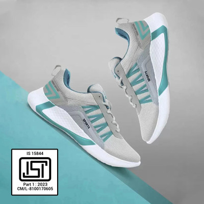 Birde New Design Lightweight Stylish and Trendy Walking Shoes For Men(Grey, Green , 7)