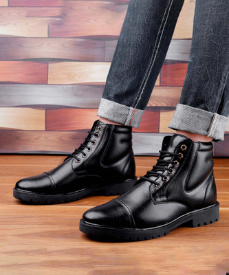 Roadster Men's Latest Formal Lace-up Boots Boots For Men(Black , 7)
