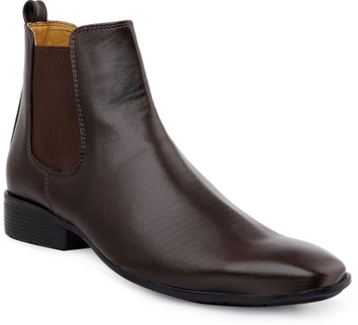 Roadster Men's Latest Formal and Casual Party Wear Slip-on Chelsea Boots Boots For Men(Brown , 6)