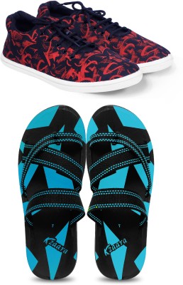 Kzaara Sneakers For Men(Maroon, Blue)