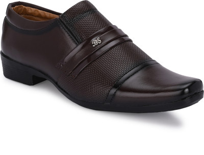 KATENIA Brown Office Wear & Party Wear Semi Formal shoes Slip On For Men(Brown , 8)