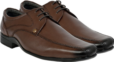 HX London formal shoes Derby For Men(Brown , 8)