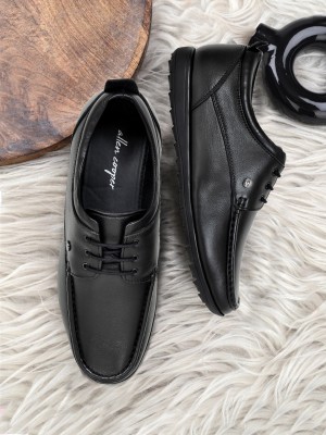 Allen Cooper Genuine Premium Leather Luxury Business Formals Lace Up For Men(Black)