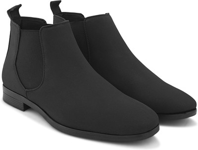 Roadster Two Tone Synthetic Casual Chelsea Boots Boots For Men(Black , 9)