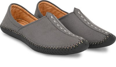 Vellinto Cool Rajasthani Jutis For Men Mojaris For Men Nagra For Men Slip On For Men(Grey , 6)