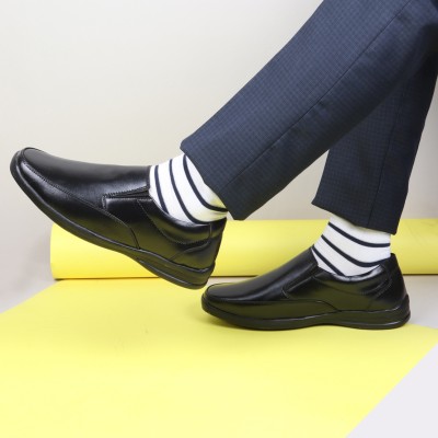 FAUSTO Formal Office Dress Comfort Shoes Slip On For Men(Black)