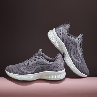 CAMPUS SIREN Women's Sports Shoes | Integrated NitroFly Technology |Mesh Upper |Lace-Up Running Shoes For Women(Purple , 8)