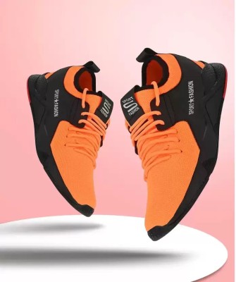 HOTSTYLE Sneakers For Men(Orange, Black)