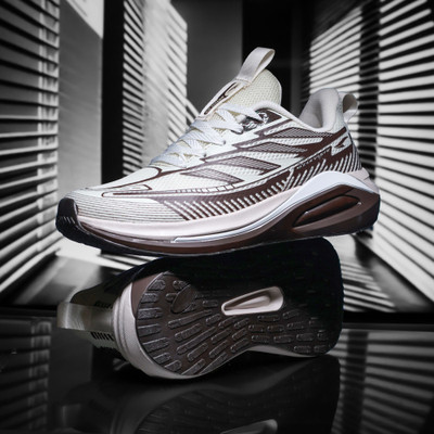 asian Quantum-25 Men’s Running Shoes | Stylish, Lightweight & Sporty Boys Shoes Running Shoes For Men(Off White, Brown , 7)