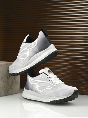 aadi Men's Comfortable Lightweight Outdoor Lace Up Classy Walking & Gym Casual Sport Running Shoes For Men(White , 10)