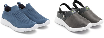 Face Stylish Sports Shoes for Men – Ideal for Running, Gym & Training Sneakers For Men(Blue, Grey , 9)