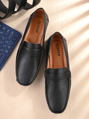Server Summer Comfortable Outdoor Lightweight | Chunky Classic Breathable Stylish Loafers For Men(Black , 6)