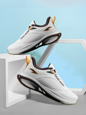 asian Sneaker For Men| Soft Cushioned Insole, Slip-Resistance Training & Gym Shoes Running Shoes For Men(Off White, Brown , 9)