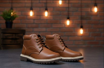 liosun LS104 Boots For Men(Tan , 8)