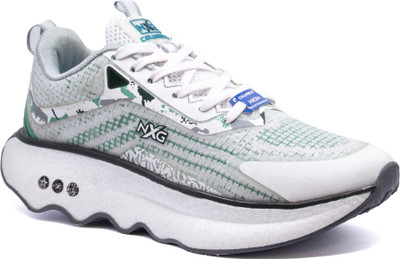 COLUMBUS SUSTAINSTEP Casual Shoes|Walking Shoes|Lightweight Running Shoes For Men(Off White, Green , 8)