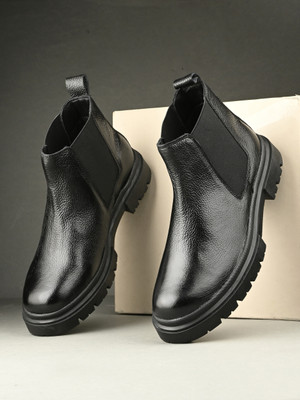 Roadster Boots For Men(Black , 8)
