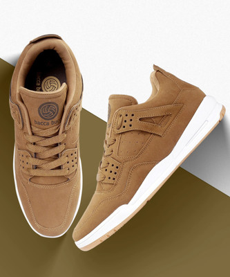 bacca bucci Men's Ultraforce Mid-top Athletic-Inspired Retro Fashion Casual/outdoor Sneakers for Men-Tan Sneakers For Men(Tan , 10)