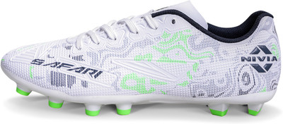 NIVIA Football Shoes For Men(White, Grey , 7)