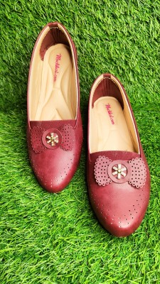 Mochikart Bellies For Women(Burgundy , 8)