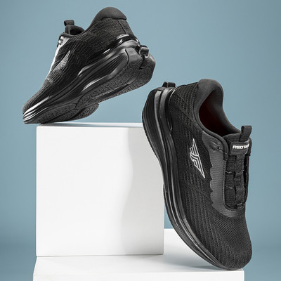 RED TAPE Hands Free Lacing Sports Walking Shoes for Men | Soft Cushioned Insole Walking Shoes For Men(Black , 8)