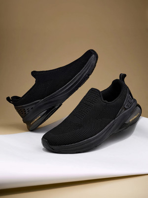 CAMPUS PORIUM | Walking, Training, Daily Wear Shoes for Men | Lightweight Comfortable Walking Shoes For Men(Black , 8)