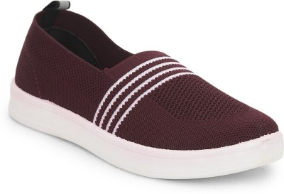 Aqualite LLS00203L Slip On Sneakers For Women(Maroon , 4)