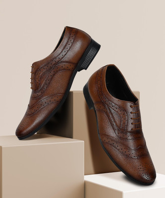 Paragon Formal Shoes Comfortable Durable Ideal Everyday Outdoor use Lace Up For Men(Tan , 9)
