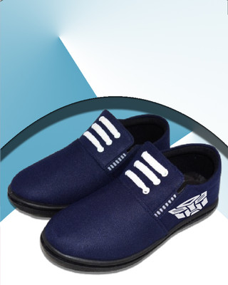 Kenamin Stylish Casual Shoes for Men and kids Casuals For Men(Blue, White , 6)