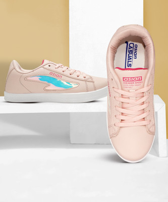 asian Casual Sneaker Shoes For Women|| Soft Cushioned Insole || Jasmine-01 Sneakers For Women(Pink , 7)