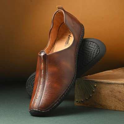 Vellinto Cool CHOKHI Rajasthani Jutis For Men Mojaris For Men Nagra For Men Slip On For Men(Tan , 8)