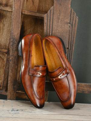 Wakins Stylish & Comfortable with Soft Cushioned Insole | Hand-Stitched Design Loafers For Men(Tan , 7)