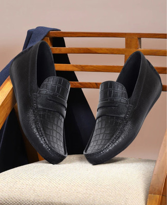 AJANTA Casual PVC Waterproof Loafers For Men(Black , 10)