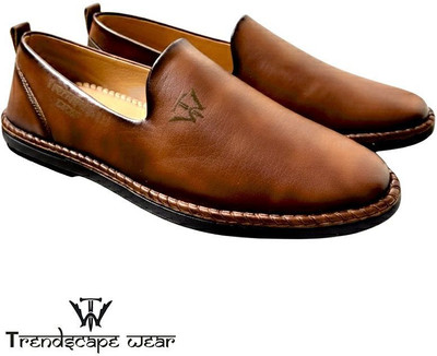 TRENDSCAPE WEAR Formal Shoe For Men's Loafers For Men(Tan , 8)
